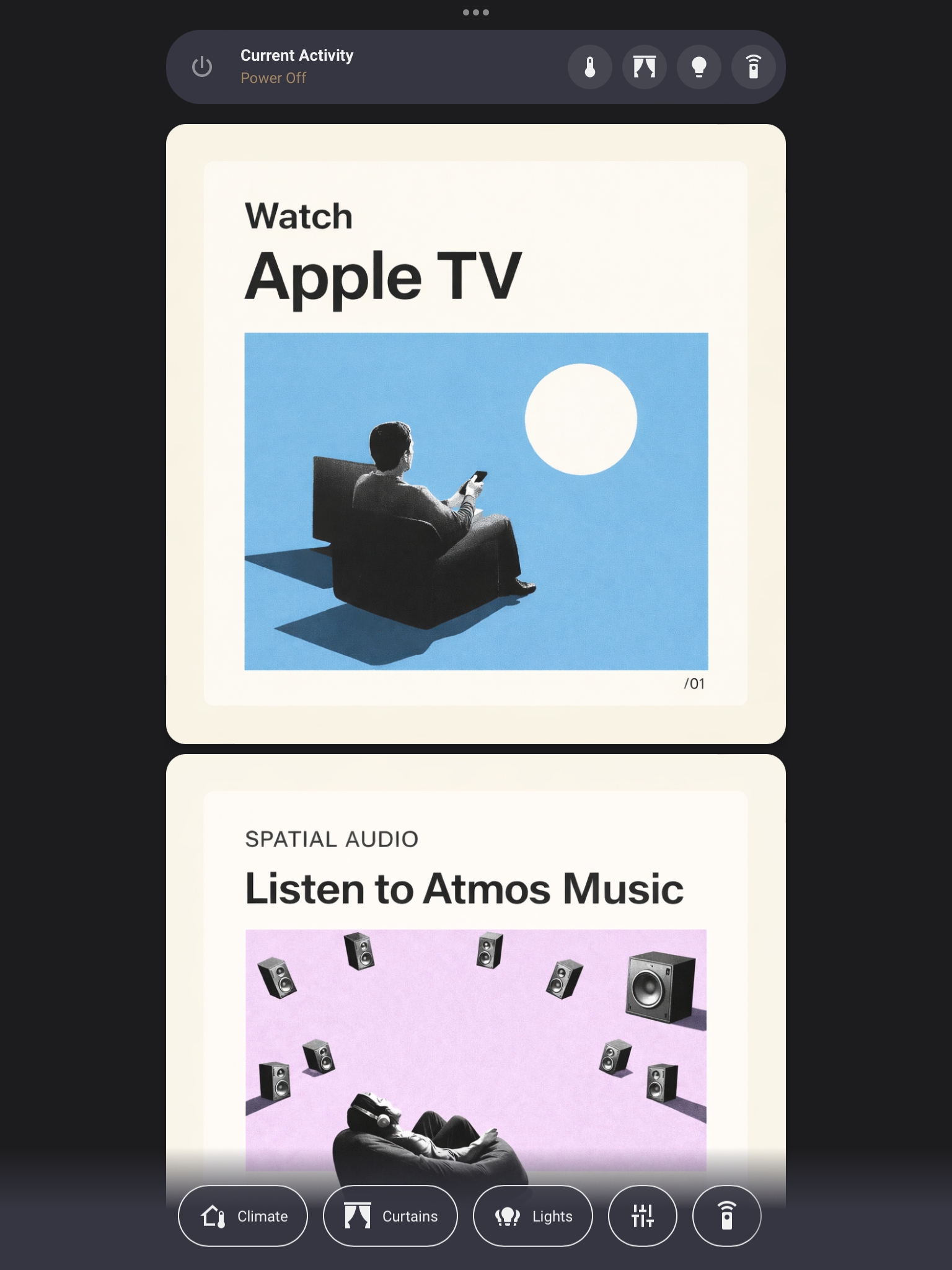 Listening Room controller screen